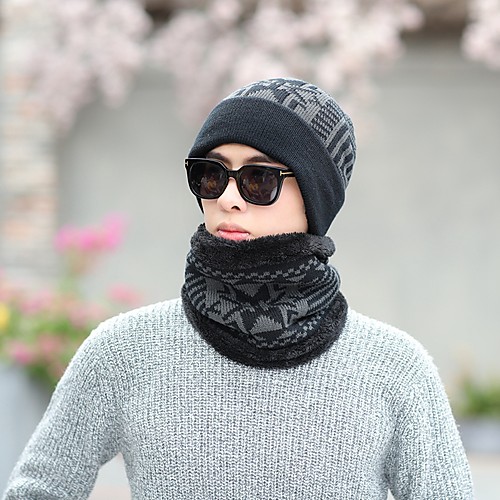 

Men's Floppy Hat Weekend Knitted Print Hat / Winter