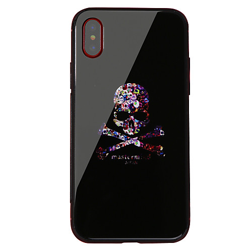 

Phone Case For Apple Back Cover iPhone X iPhone 8 Plus iPhone 8 iPhone 7 Plus iPhone 7 iPhone 6s Plus iPhone 6s iPhone 6 Plus iPhone 6 Shockproof Pattern Skull Hard Tempered Glass