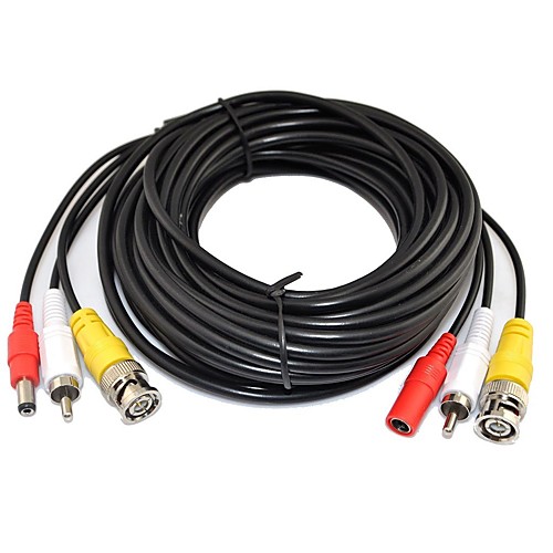 

Cables & Adapters 32FT BNC RCA DC Connector Video Audio Power CCTV Camera for Security Systems 1000cm 0.22kg