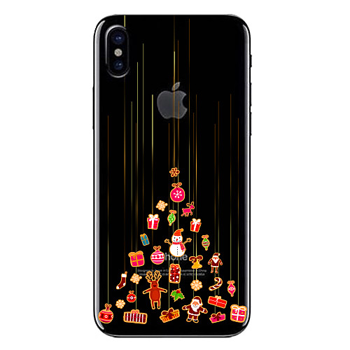 

Case For Apple iPhone X / iPhone 8 Plus / iPhone 8 Transparent / Pattern Back Cover Christmas Soft TPU