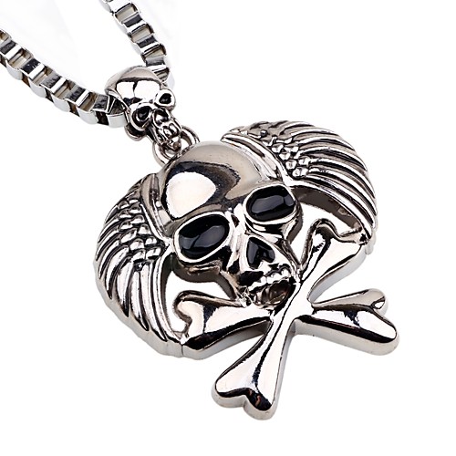 

Men's Pendant Necklace Chain Necklace Skull Pirates Gothic Fashion Satanic Alloy Silver Necklace Jewelry One-piece Suit For Holiday Going out