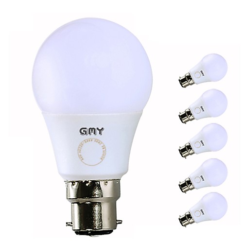 

6pcs 7 W LED Globe Bulbs 560/600 lm B22 A60(A19) 7 LED Beads SMD LED Light Warm White Cold White 220-240 V / RoHS