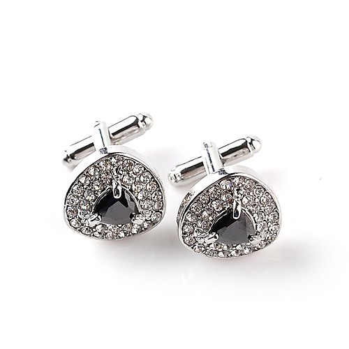 

Cufflinks Drop Formal Fashion Classic Crystal Brooch Jewelry White Black For Daily Formal