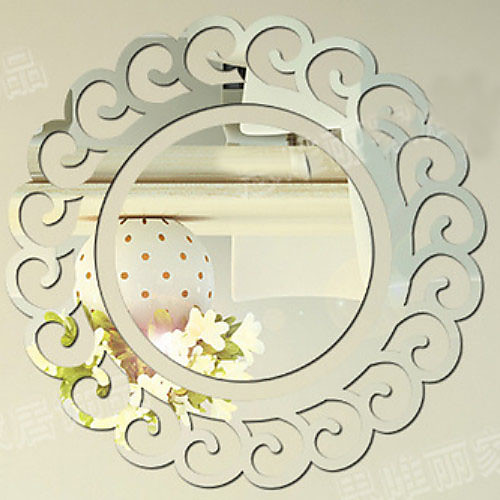 

Shapes Wall Stickers Mirror Wall Stickers Decorative Wall Stickers, Paper Home Decoration Wall Decal Wall / Glass / Bathroom Decoration One Panel