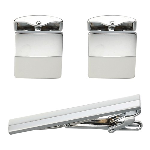 

Cufflinks Tie Clips Simple Casual Brooch Jewelry White For Daily Formal