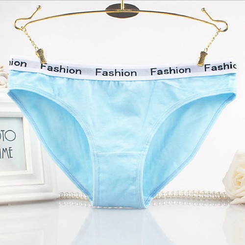 

Women's Solid Colored Brief Stretchy Low Waist Sexy Blue M