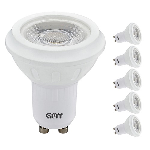 

6pcs 5 W LED Spotlight 380 lm GU10 1 LED Beads COB LED Light Cold White 220-240 V / RoHS