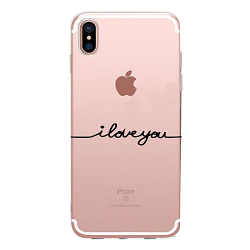 

Phone Case For Apple Back Cover iPhone X iPhone 8 Plus iPhone 8 iPhone 7 Plus iPhone 7 iPhone 6s Plus iPhone 6s iPhone 6 Plus iPhone 6 Transparent Pattern Word / Phrase Soft TPU