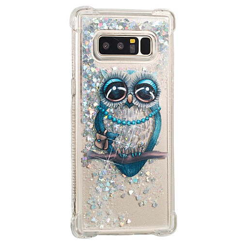 

Phone Case For Samsung Galaxy Back Cover Note 8 Shockproof Flowing Liquid Pattern Owl Soft TPU