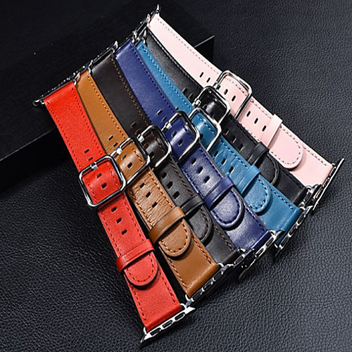 

Smart Watch Band for Apple iWatch 1 pcs Modern Buckle Genuine Leather Replacement Wrist Strap for Apple Watch Series SE / 6/5/4/3/2/1 38mm 42mm