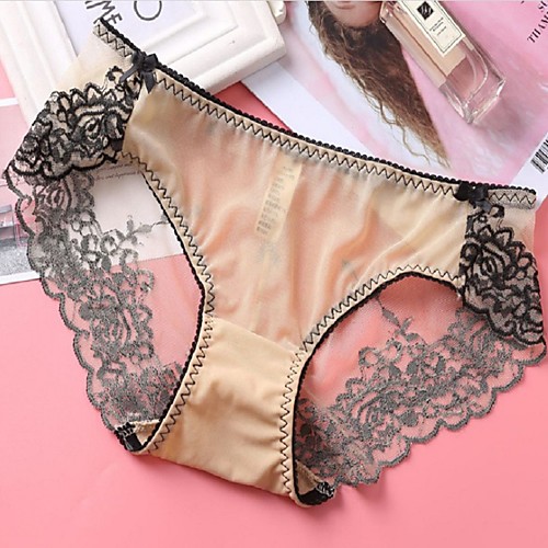 

Women's Lace Jacquard Brief Micro-elastic Sexy Blue One-Size