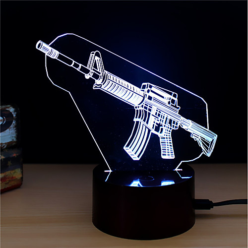 

1 set 3D Nightlight Color-changing / Change Color-Changing / Creative / Decoration 5 V