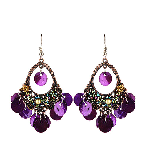 

Women's Stud Earrings Tassel Fashion Earrings Jewelry Red / Blue / Pink For Daily