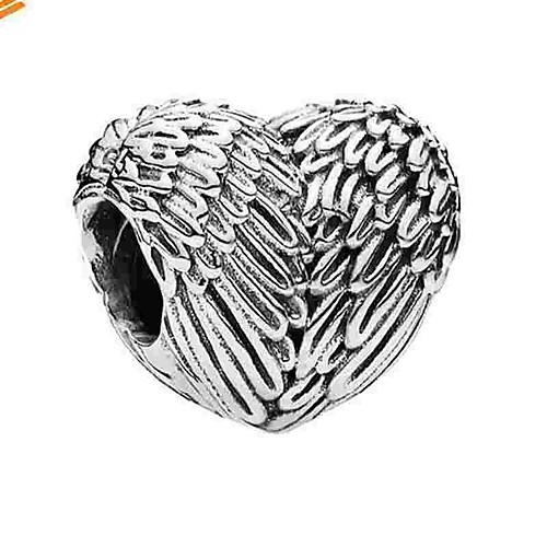 

DIY Jewelry 1 pcs Beads Alloy Silver Heart Bead 0.5 cm DIY Necklace Bracelet