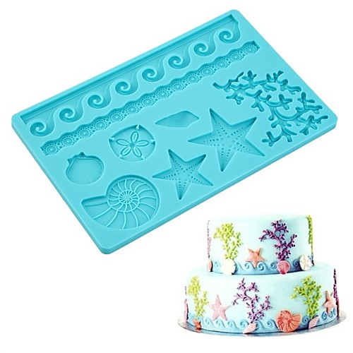 

Underwater World Conch Shell Silicone Cake Mould Sea Star Fondant Maker