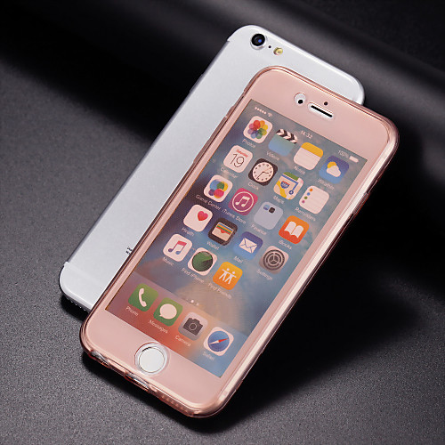 

Phone Case For Apple Full Body Case iPhone X iPhone 8 Plus iPhone 8 iPhone 7 Plus iPhone 7 iPhone 6s Plus iPhone 6s iPhone 6 Plus iPhone 6 iPhone SE / 5s Transparent Solid Color Soft TPU