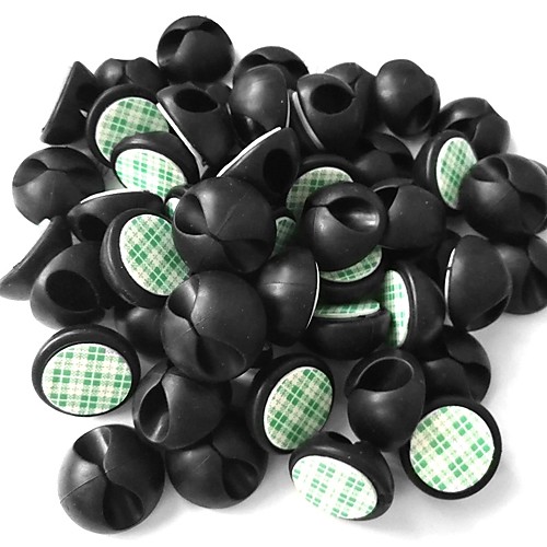 

ZIQIAO 100PCS Multifunctional Adhesive Car Charger Line Clasp Clamp Headphone/USB Cable Car Clip(1.50.8CM)