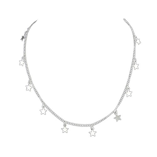 

Women's Choker Necklace Star Ladies Simple Basic Alloy Silver Gold Necklace Jewelry For Daily Date