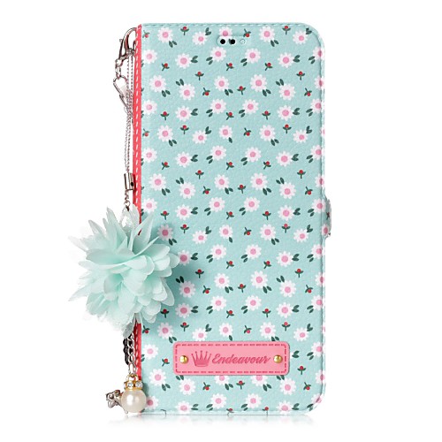 

Case For Samsung Galaxy Card Holder / with Stand / Flip Tile / Flower Hard