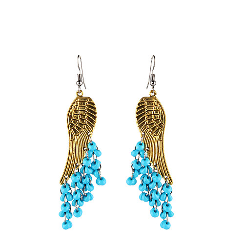 

Women's Stud Earrings Tassel Fashion Earrings Jewelry Rainbow / Red / Blue For Daily