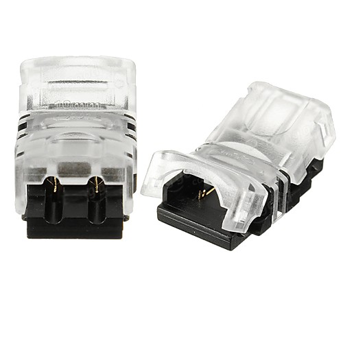 

2PCS 2pin 8mm 10mm Wire Connector for Waterproof 5050 5730 / 3528 2835 Single Color LED Flexible Strip Light