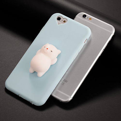 

Case For Apple iPhone X / iPhone 8 Plus / iPhone 8 DIY / Squishy Back Cover 3D Cartoon Soft Silicone
