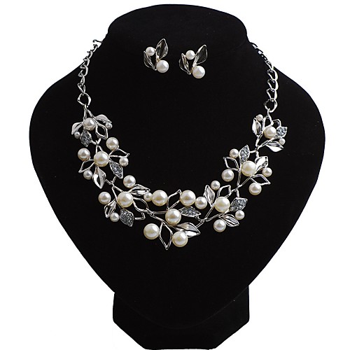

Women's Jewelry Set Floating Flower Ladies Bohemian European Boho Imitation Pearl Earrings Jewelry Silver / Gold For Party Evening Party