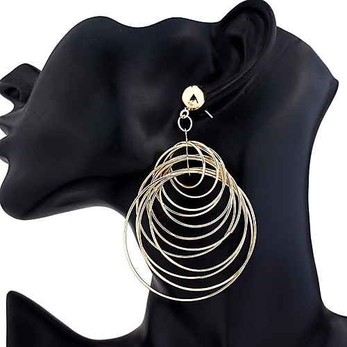 

Women's Drop Earrings Oversized Ladies Fashion Oversized Huge Earrings Jewelry Gold / Silver For Party Festival