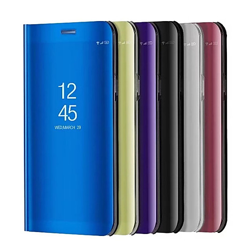 

Phone Case For Xiaomi Full Body Case Leather Xiaomi Redmi Note 5A with Stand Plating Mirror Solid Color Hard PU Leather