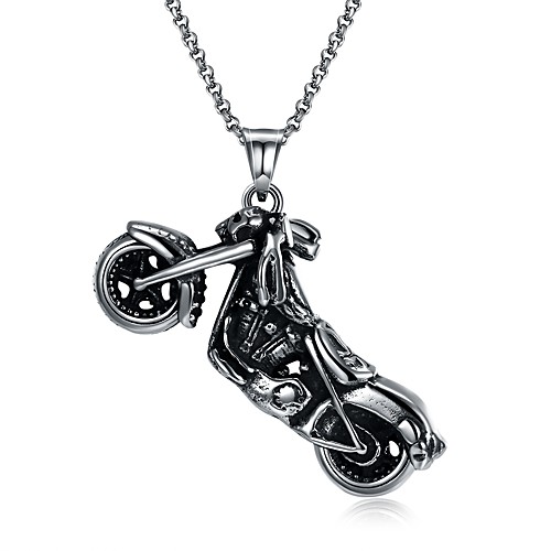 

Men's Pendant Necklace Statement Vintage Rock Stainless Steel Titanium Steel Silver Necklace Jewelry One-piece Suit For Carnival Street Cosplay Costumes