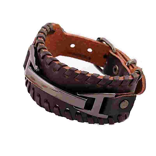 

Men's Bracelet Bangles Leather Bracelet Simple Rock Leather Bracelet Jewelry Black / Brown For Daily