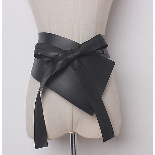 

Women's Wide Belt Weekend Belt Solid Colored / Leather / Basic / Fabric