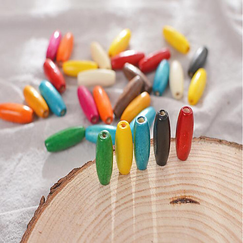 

DIY Jewelry 30 pcs Beads Wood-Plastic Composite Rainbow Round Bead 0.80.23 cm DIY Necklace Bracelet