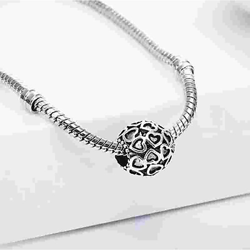 

DIY Jewelry 1 pcs Beads Alloy Silver Oval Bead 0.5 cm DIY Necklace Bracelet