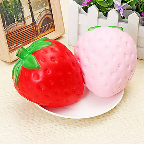 

LT.Squishies Squeeze Toy / Sensory Toy Food&Drink Strawberry Stress and Anxiety Relief Office Desk Toys Novelty Squishy Decompression Toys for Kid's Boys' Girls'