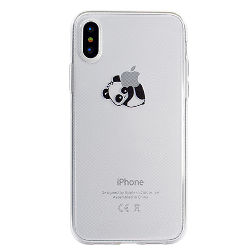 

Кейс для Назначение Apple iPhone X / iPhone 8 Прозрачный / С узором Кейс на заднюю панель Композиция с логотипом Apple / Панда Мягкий ТПУ для iPhone XS / iPhone XR / iPhone XS Max