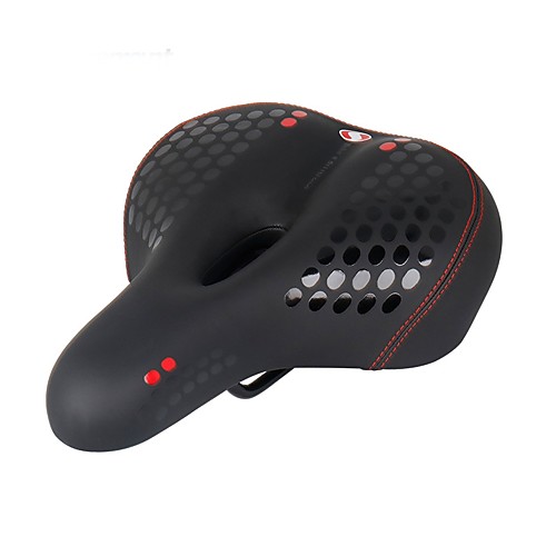 

Bike Saddle / Bike Seat Extra Wide / Extra Large Comfort Cushion PU Leather Silica Gel Cycling Road Bike Mountain Bike MTB Black