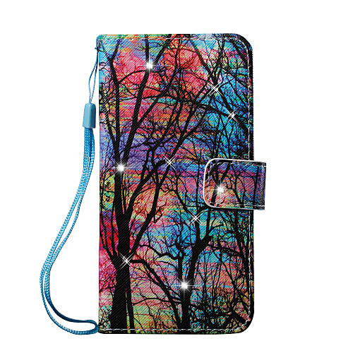 

Case For Apple iPhone 8 Plus / iPhone 8 / iPhone 7 Plus Wallet / Card Holder / Rhinestone Full Body Cases Tree Hard PU Leather