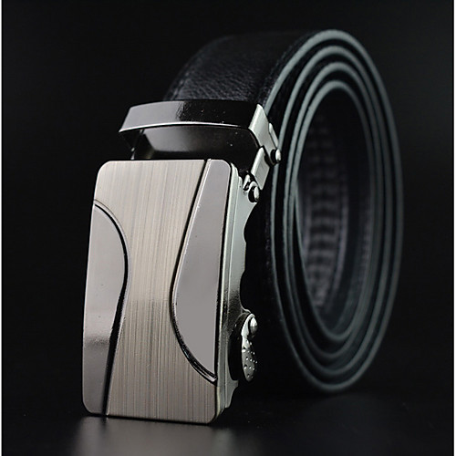 

Men's Waist Belt Leather Alloy Belt Solid Colored