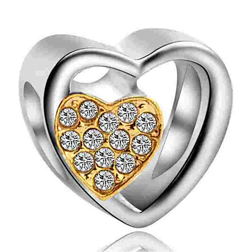 

DIY Jewelry 1 pcs Beads Imitation Diamond Alloy Yellow Royal Blue Heart Bead 0.2 cm DIY Necklace Bracelet