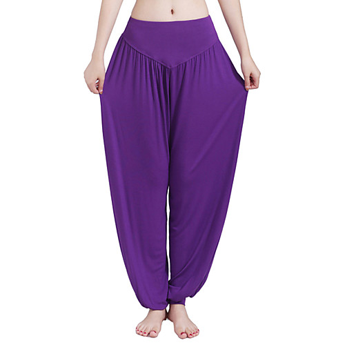 

Women's Yoga Pants Harem Bloomers Breathable Quick Dry Black Purple Gray Cotton Zumba Fitness Pilates Winter Sports Activewear Stretchy