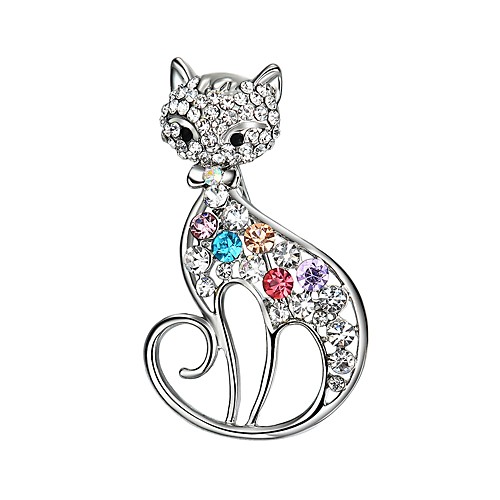 

Women's Diamond Crystal Cubic Zirconia Brooches Ladies Gothic Classic Crystal Zircon Brooch Jewelry Rainbow For Wedding Formal