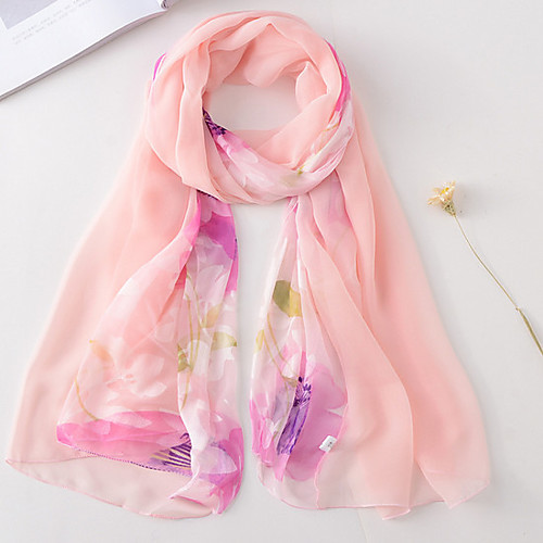 

Women's Cotton / Polyester Rectangle Scarf - Floral / Spring