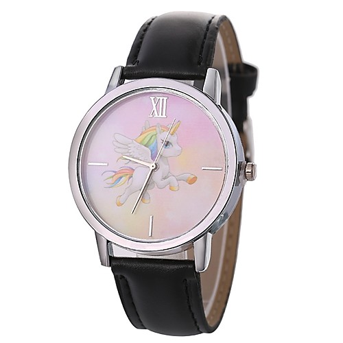 

Women's Sport Watch Quartz Leather Black / Silver / Red Casual Watch Analog Ladies Casual Cartoon - Silver LightBlue Brown