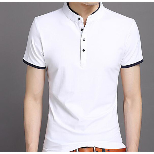 

Men's T shirt Solid Colored Short Sleeve Daily Tops Basic Streetwear White Black Wine