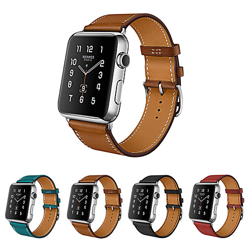 

Smart Watch Band for Apple iWatch 1 pcs Leather Loop Genuine Leather Replacement Wrist Strap for Apple Watch Series SE / 6/5/4/3/2/1 38mm 40mm 42mm 44mm