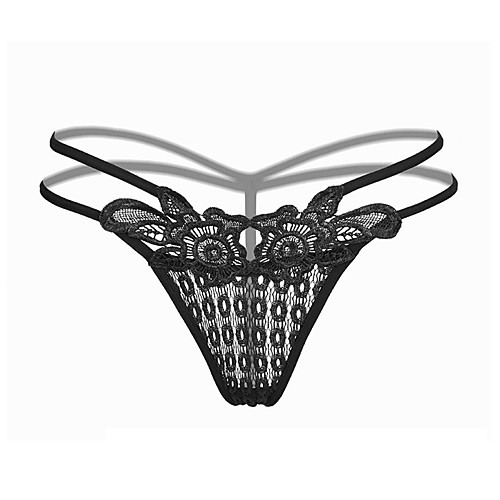 

Women's Lace Embroidered G-strings & Thongs Panties High Elasticity Low Rise Sexy 1box White One-Size