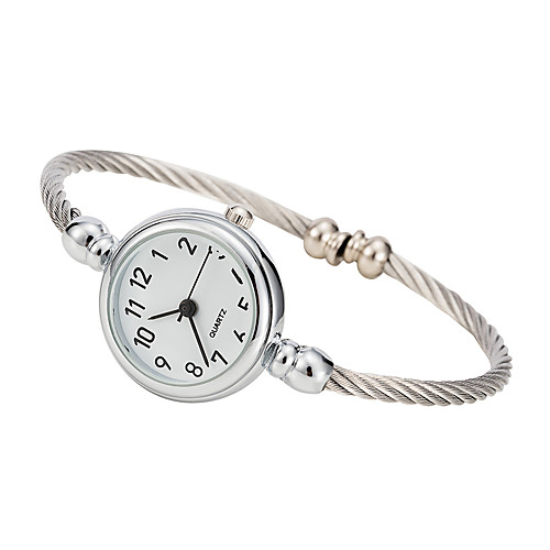 

Women's Fashion Watch Quartz Silver Casual Watch Analog Elegant Minimalist - White Black