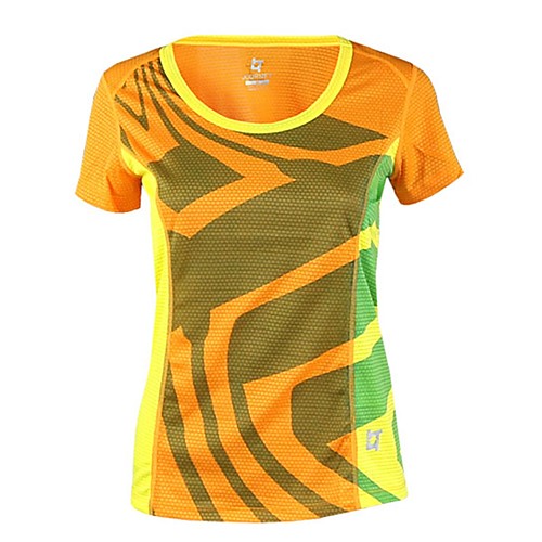 

Women's Hiking Tee shirt Short Sleeve Crew Neck Tee Tshirt Top Outdoor Quick Dry Breathable Fitness Back Country Summer POLY Solid Color Yellow Fuchsia Blue Camping / Hiking Outdoor Exercise