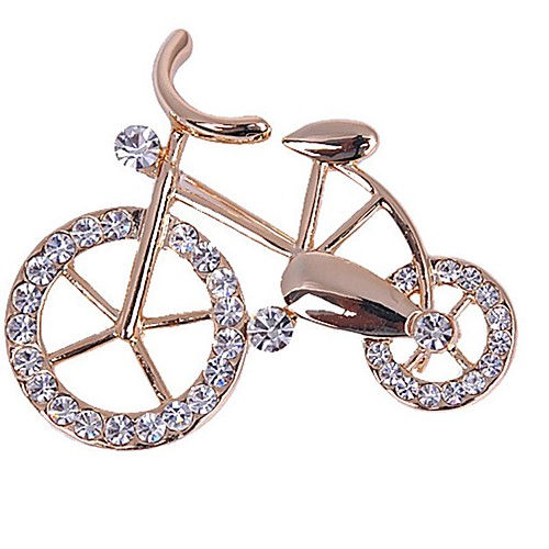 

Men's Women's Brooches Bike Elegant Sweet Brooch Jewelry Gold For Daily